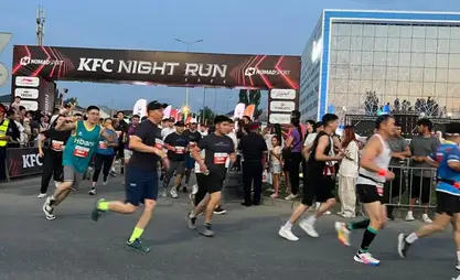 Traditional Night Run 2025 night race held in Bishkek