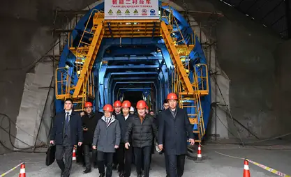 Cabinet head inspects tunnel construction on China-Kyrgyzstan-Uzbekistan railway