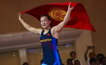 Kyrgyz wrestler Nurzat Nurtaeva wins gold in Serbia