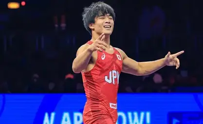 World champion Yoshinosuke Aoyagi arrives in Kyrgyzstan