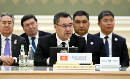 Sadyr Zhaparov addresses at 8th Consultative Meeting in Turkmenistan