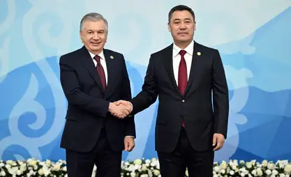 Kyrgyzstan presents Manas state award to Uzbek leader