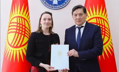 Kyrgyz deputy FM receives copies of credentials from Austrian Ambassador Andrea Bacher