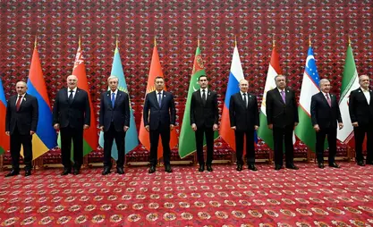 Sadyr Zhaparov participating in CIS Council of heads of state meeting