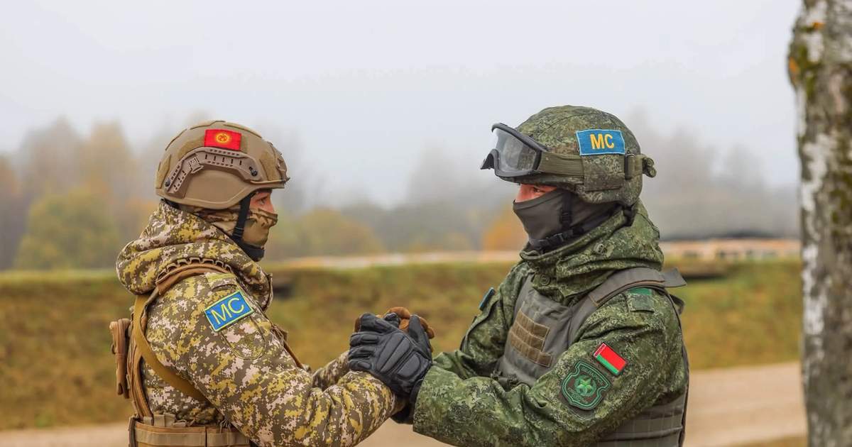 Kyrgyz military practice peacekeeping tasks at CSTO exercises in Belarus
