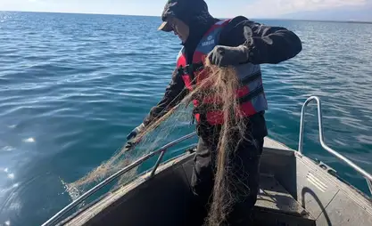 53 km of fishing nets removed from Issyk-Kul lake