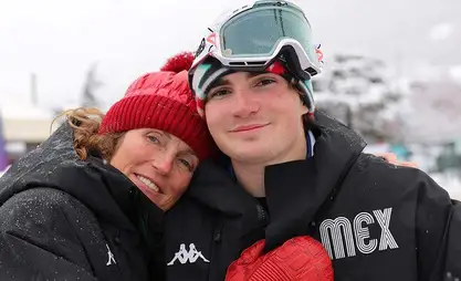 Mother-son Alpine skiing duo make history at Winter Games