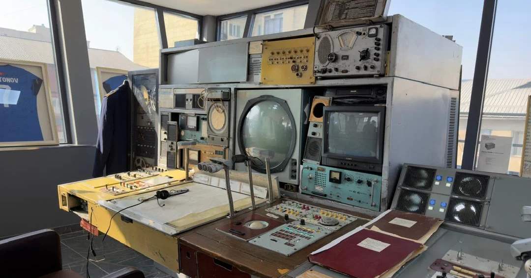 Old airport control tower in Bishkek converted into museum