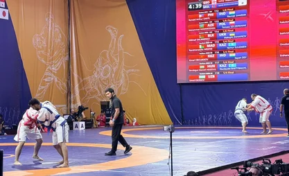 60 wrestlers compete in Kazakh wrestling