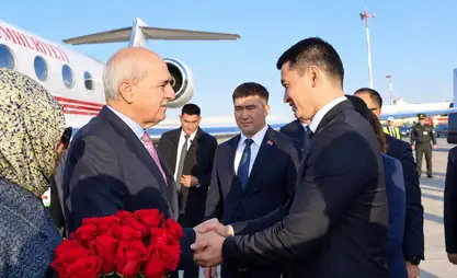 Speaker of Grand National Assembly of Türkiye arrives in Kyrgyzstan